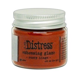Rusty hinge, Distress, embossingpulver glaze, Tim Holtz.